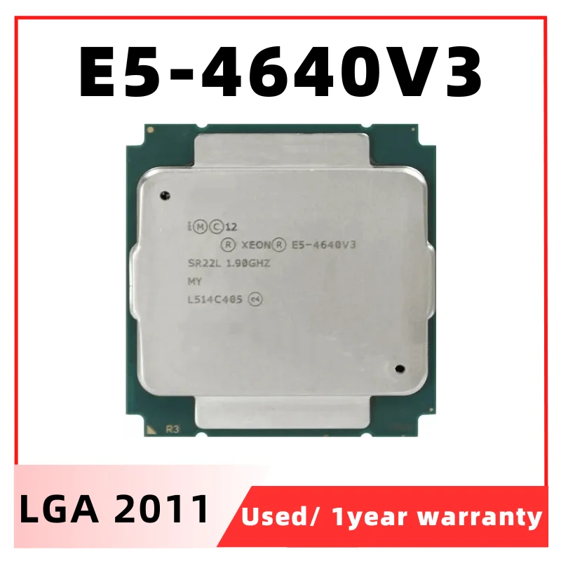 SmartCache Xeon E5 4640V3, 1.9GHz, 12 ھ, 30MB, E5 4640 V3, FCLGA2011-3 105W E5-4640 V3